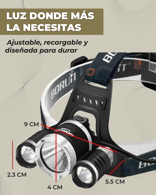 🔦La Linterna Todo Terreno Multiusos Premium Linterna de Cabeza Frontal con luces LED - 🚨