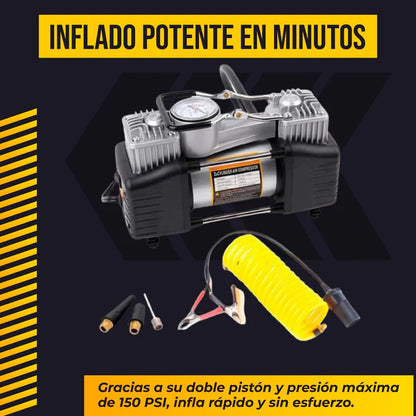 Compresor Portátil Doble Cilindro 12V – Poder 4x4 en tu Maletera