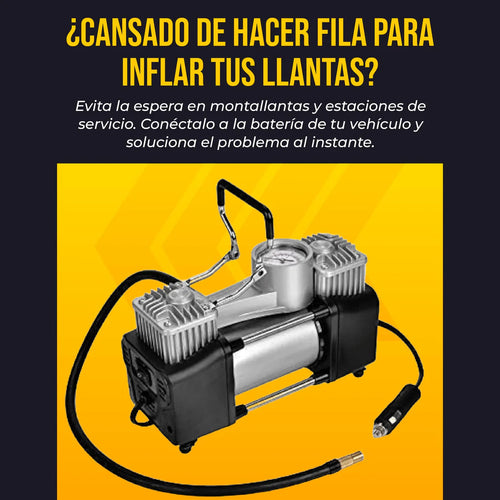 Compresor Portátil Doble Cilindro 12V – Poder 4x4 en tu Maletera
