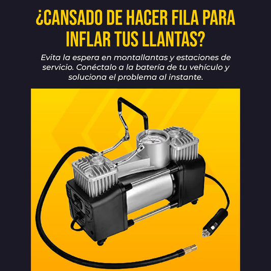 Compresor Portátil Doble Cilindro 12V – Poder 4x4 en tu Maletera