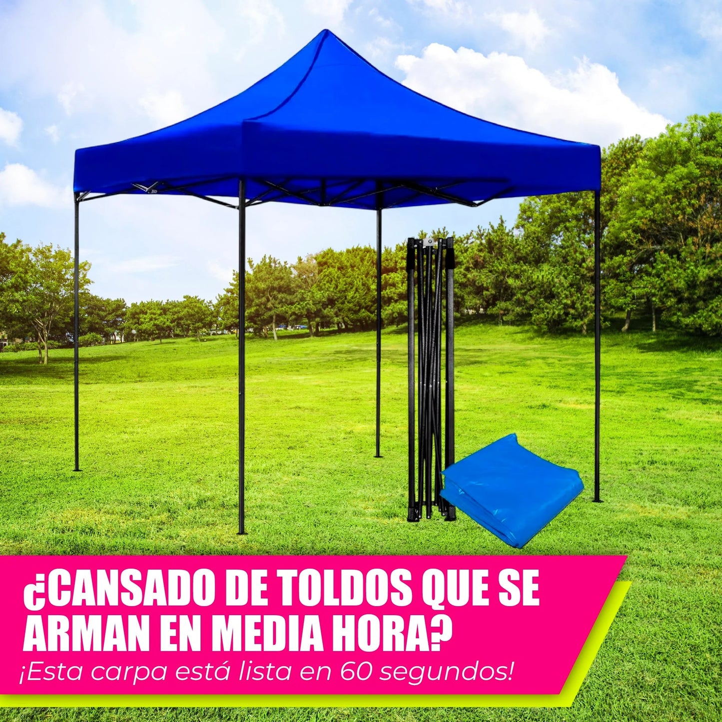 Carpa Toldo Plegable Premium 3x3 Impermeable